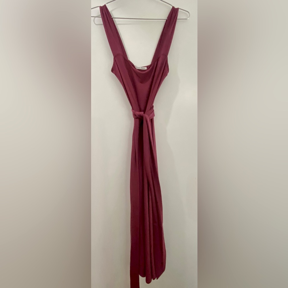 Reformation Rou Knit Dress w/wrap tie